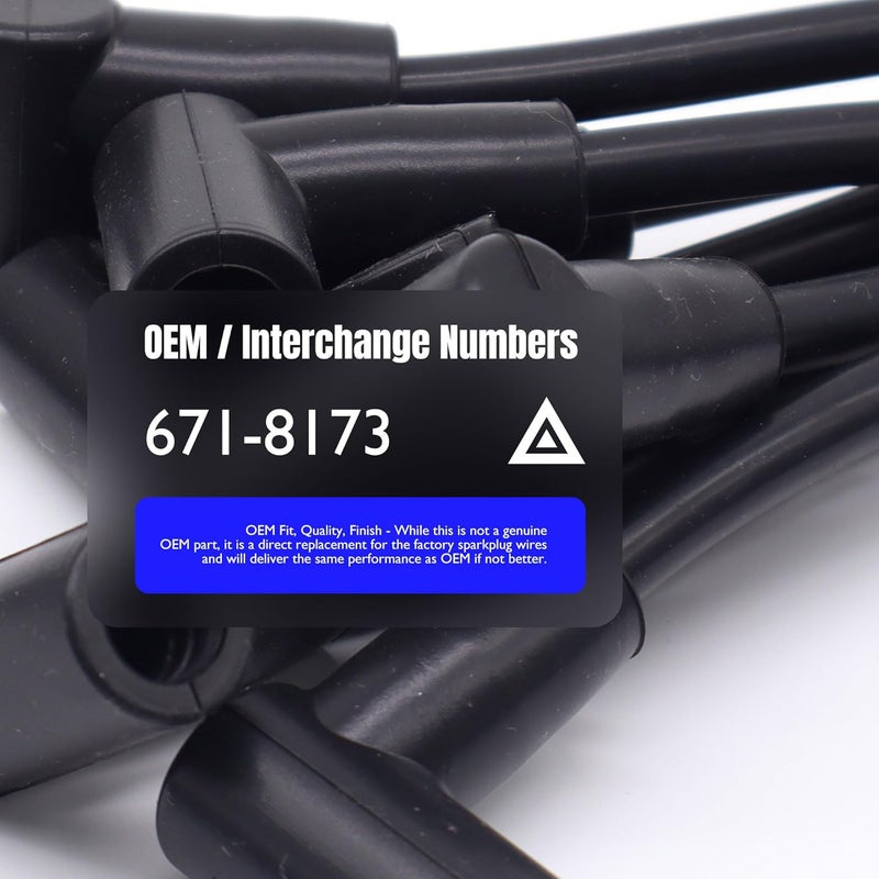 OXCANO 6718173 Ignition Spark Plug Wires Set of 8 Compatible with Ford F-150 2010 2011 2012 2013 2014, F-250 Super Duty 2011 2012 2013 2014 2015, F-350 Super Duty 2011 2012 2013 2014 2015 V8 6.2L - Image 5